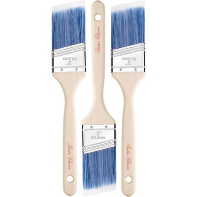 Bates- Paint Brushes, 2-Inch, 3 Pack, Angle Brushes, Treated Wood Handle, Paint