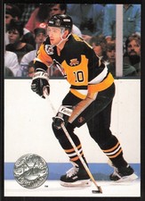 Ron Francis, 1991-92 Pro Set Platinum, #214, Pittsburgh Penguins,