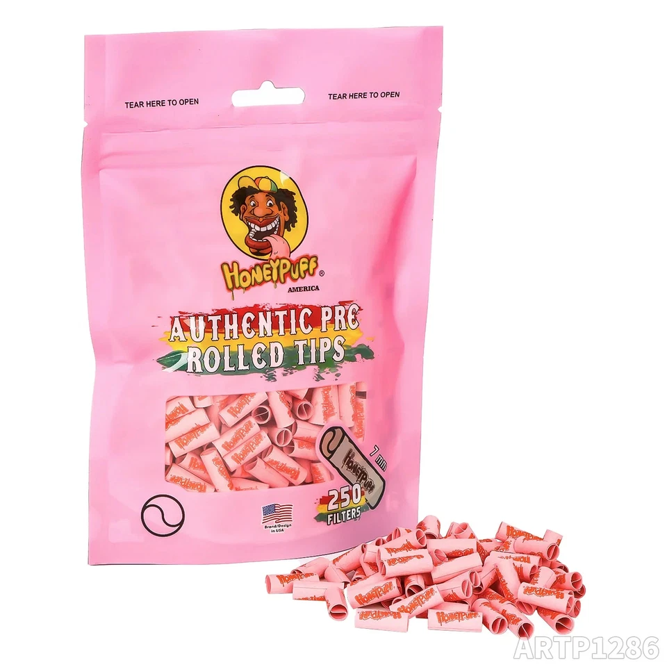 HONEYPUFF Filtre Carton Pré-Roulés Authentique Cigarette 7mm Naturel Multicolore - Photo 4/4