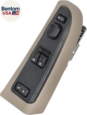 15883318 Front Driver Side Door Lock and Power Window Switch Tan Bezel Assembl