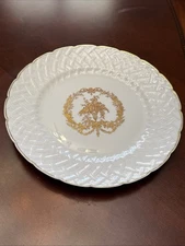Bernardaud & Co Limoges France Veronique Dinner Plate Vintage Porcelain 10" Gold