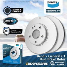 2x Bendix Rear GCT Disc Brake Rotors for Honda Accord CP CM CR CU CL CN HR-V RU
