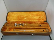 Zen-On Wood Recorder With Damaged Hard Case