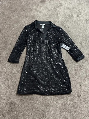 green emerald velvet dress RICHARD QUINN - Sequin Shirt Dress - SS23 - Black main image 0