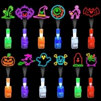 50 Stück Halloween Finger Lichter leuchten im Dunkeln Palme leuchten Spielzeug Süßes oder Saures