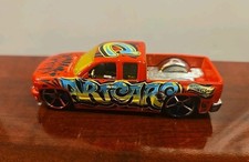 Hot Wheels Red Black Chevy Silverado Truck w/Art
