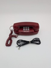 Vintage Western Electric Princess 2702BMG Touch Tone Phone Burgundy Red Works