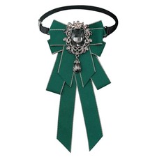 Bow Ties for Women, Womens Bow Tie Adjustable Pre-Tied Rhinestone Bowties Green