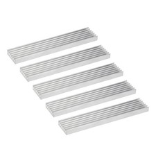 Electronics Cooler Heatsink for MOS GPU IC Chip Silver 100 x 20 x 6 mm 5pcs