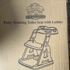 Bambinao Potty Training Toilet Seat with Ladder Gray Unisex