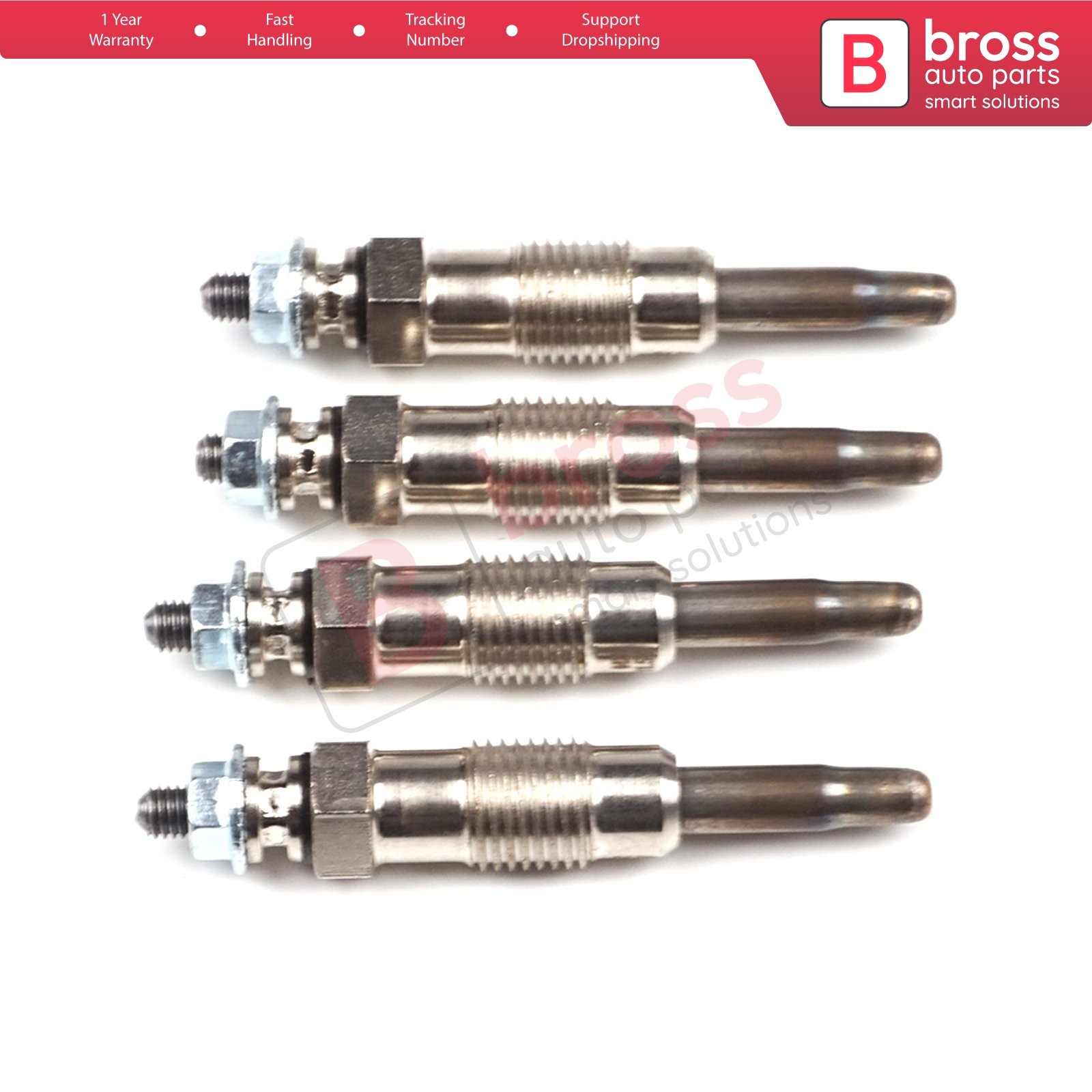 4 Piece Heater Glow Plugs GX70, 11590001, GN858 for Mercedes Ssangyong Daewoo