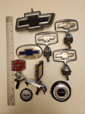 Lot Of 9 Vintage Chevrolet Hood Ornaments And Emblems