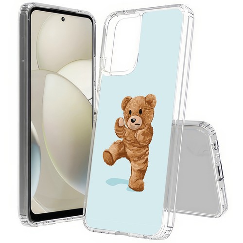For Motorola Moto G (Power,Stylus,Play,5G),Slim Cover,Teddy Fight Print,USA