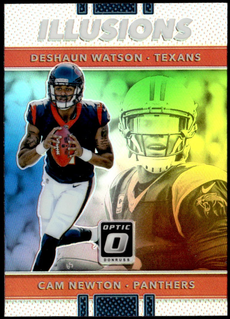 2017 Donruss Optic #21 Cam Newton / Deshaun Watson Illusions Holo Rookie E1
