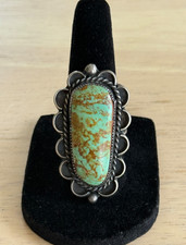 Vintage Navajo Silver Royston Turquoise Ring Size 7