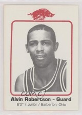 1982-83 Arkansas Razorbacks Team Issue Schedule Cards Alvin Robertson 0q3