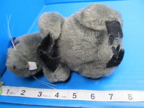 Vintage Plüsch Creations Inc. Evil Red Eye Ratte Stofftier Plüsch Nager Fau Lederschwanz - Bild 6 von 6