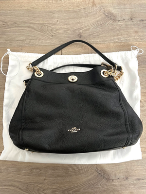 Coach Turnlock Edie shoulder bag-Black | eBay