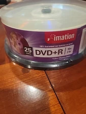 IMATION DVD+R 16x 2hr BLANK DISCS 25 PACK SPINDLE NEW SEALED