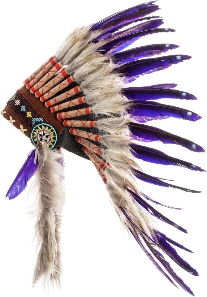 Bali Artisan Feathered Headband | Unisex War Bonnet - Image 3 of 4