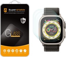 3 Pack Tempered Glass Screen Protector for Apple Watch Ultra 49mm Anti Scratch