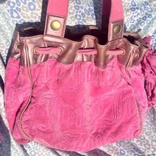 Vintage Pink Juicy Couture Purse Daydreamer Tote Bag Y2K Velour Rare Quilted