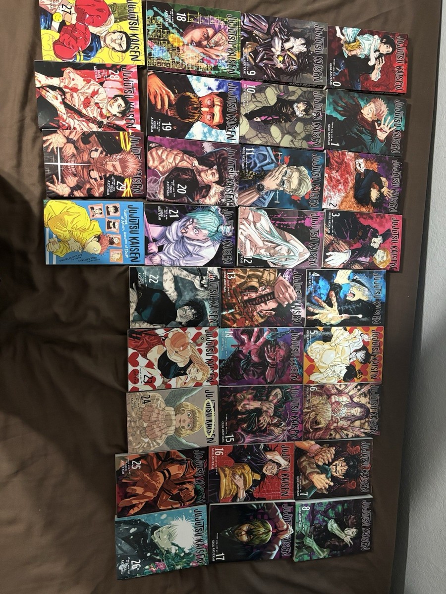 Jujutsu Kaisen Manga Set Volumes 0-29 + light novel | eBay
