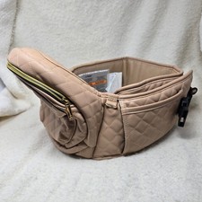 Tushbaby Sand Vegan Leather Hip Seat Baby Carrier Quilted adjustable NEW