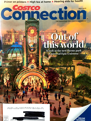 COSTCO CONNECTION MAGAZINE May 2025 UNIVERSAL EPIC UNIVERSE THEME PARK ORLANDO
