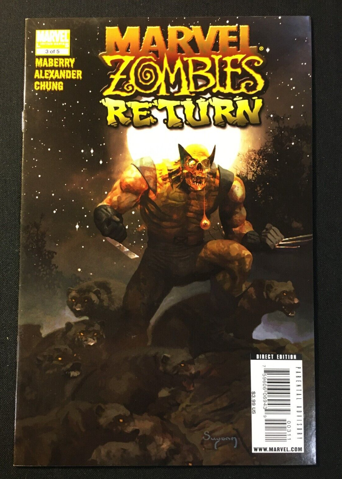 Marvel Zombies Return 3 Arthur Suydam Wolverine 20  Spider-man Avengers V 1