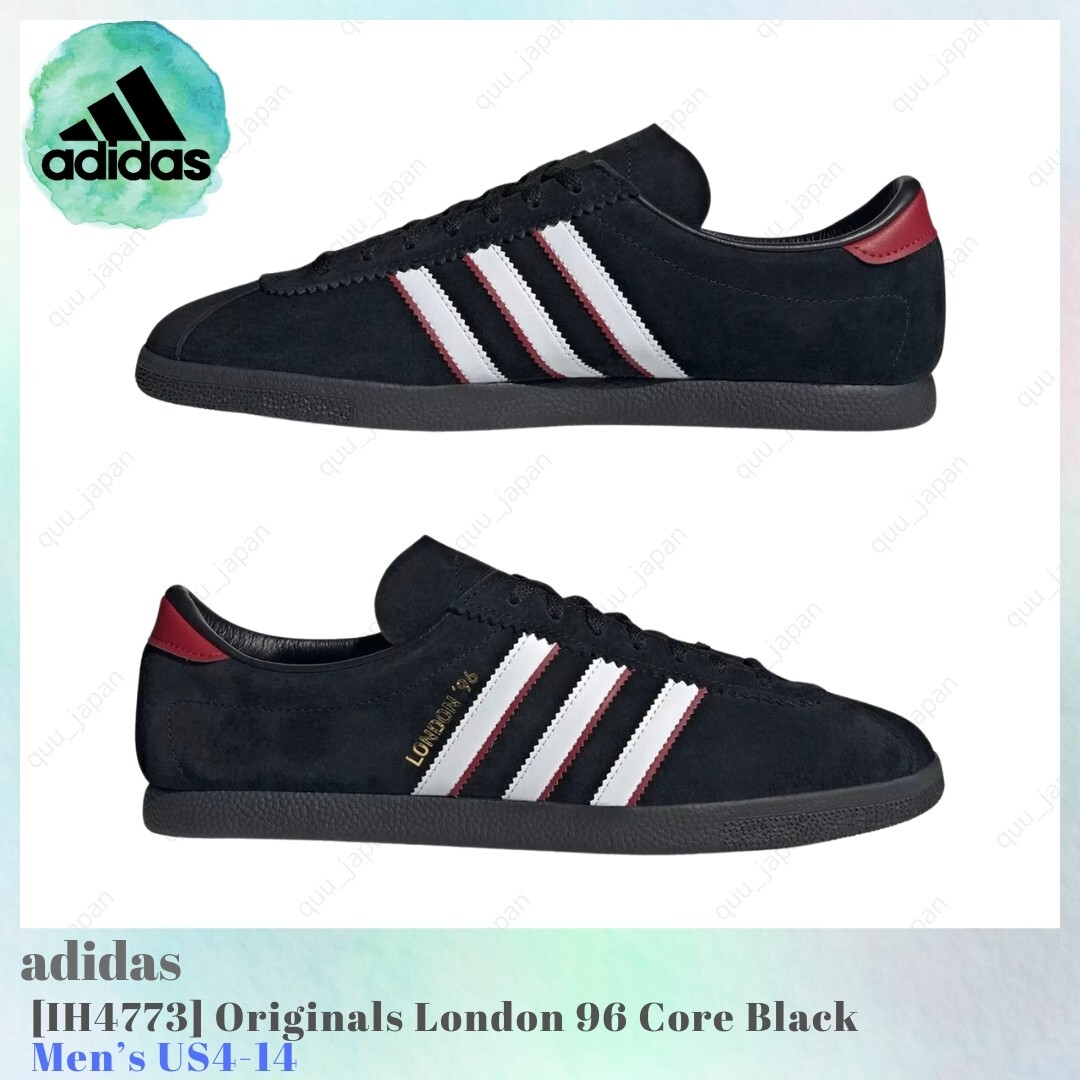 adidas London '96ブラック/ホワイト/レッド adidas Originals London 96 Core Black / Footwear White