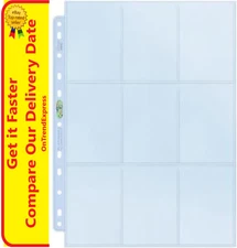 10 x Ultra PRO Platinum 9 Pocket 11 Hole Card Binder Album Folder Pages Sleeves