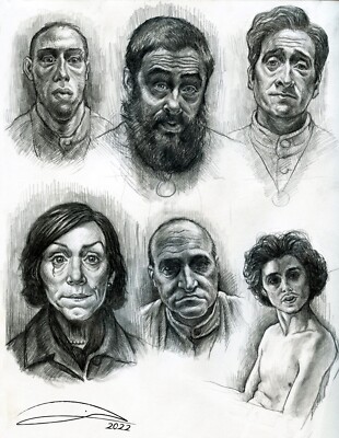 Original Signed Pencil Studies from Wes Anderson's Film 'THE FRENCH DISPATCH'