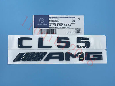 NEW Gloss Black '' CL55 AMG Letters Trunk Embl Badge Sticker for Mercedes Benz