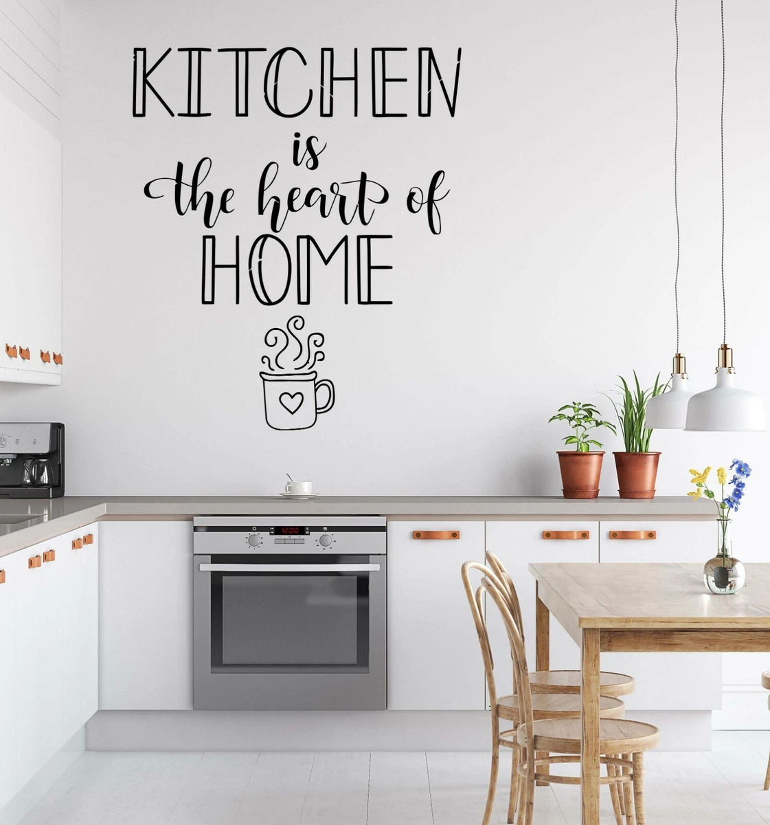 Inscription Heart Home Kitchen Dining Room Wall Vinyl Decal