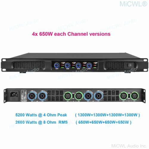 Pro High Power 4 Channel Digital Power Amplifier 5200W PEAK Output Class D 1U 19 - Picture 7 of 7