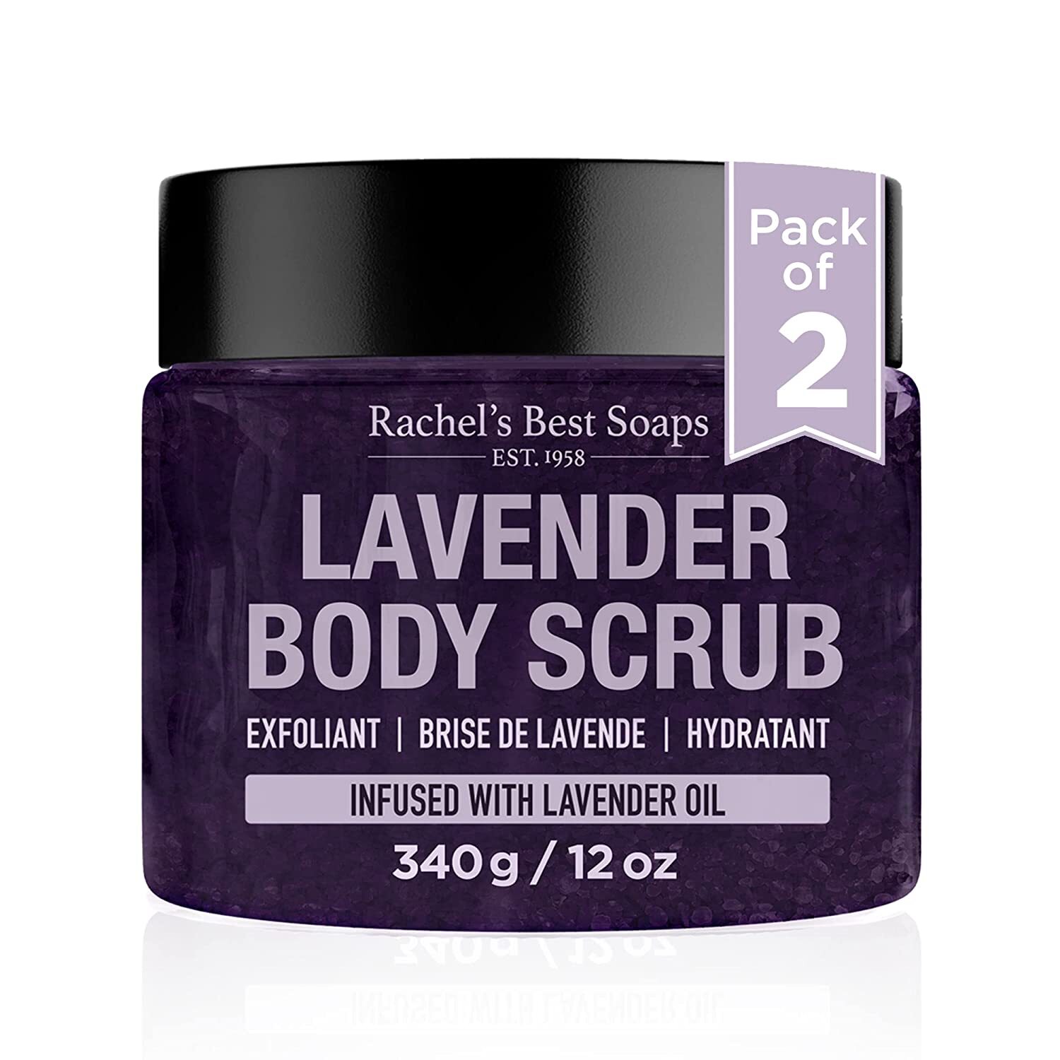 Lavender Sea Salt Exfoliating Body Scrub with Shea Butter and Aloe Vera