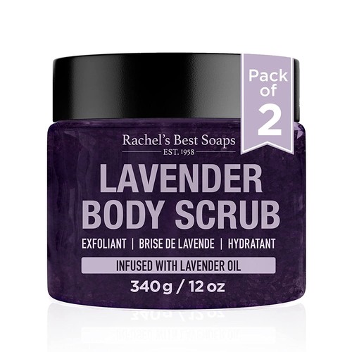 Lavender Sea Salt Exfoliating Body Scrub with Shea Butter and Aloe Vera