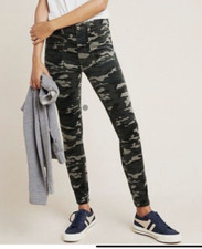 Anthro Pilcro And The Letterpress 26 High-Rise Skinny Camo Corduroy Pants C10