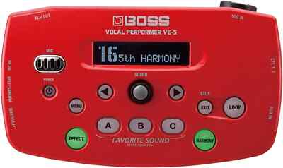 Boss VE-5-RD Vocal Performer Effects Processor Red
