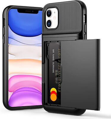 iPhone 11 Handyhülle Schutzhülle Kartenfach Slot Wallet Stoßfest Bumper