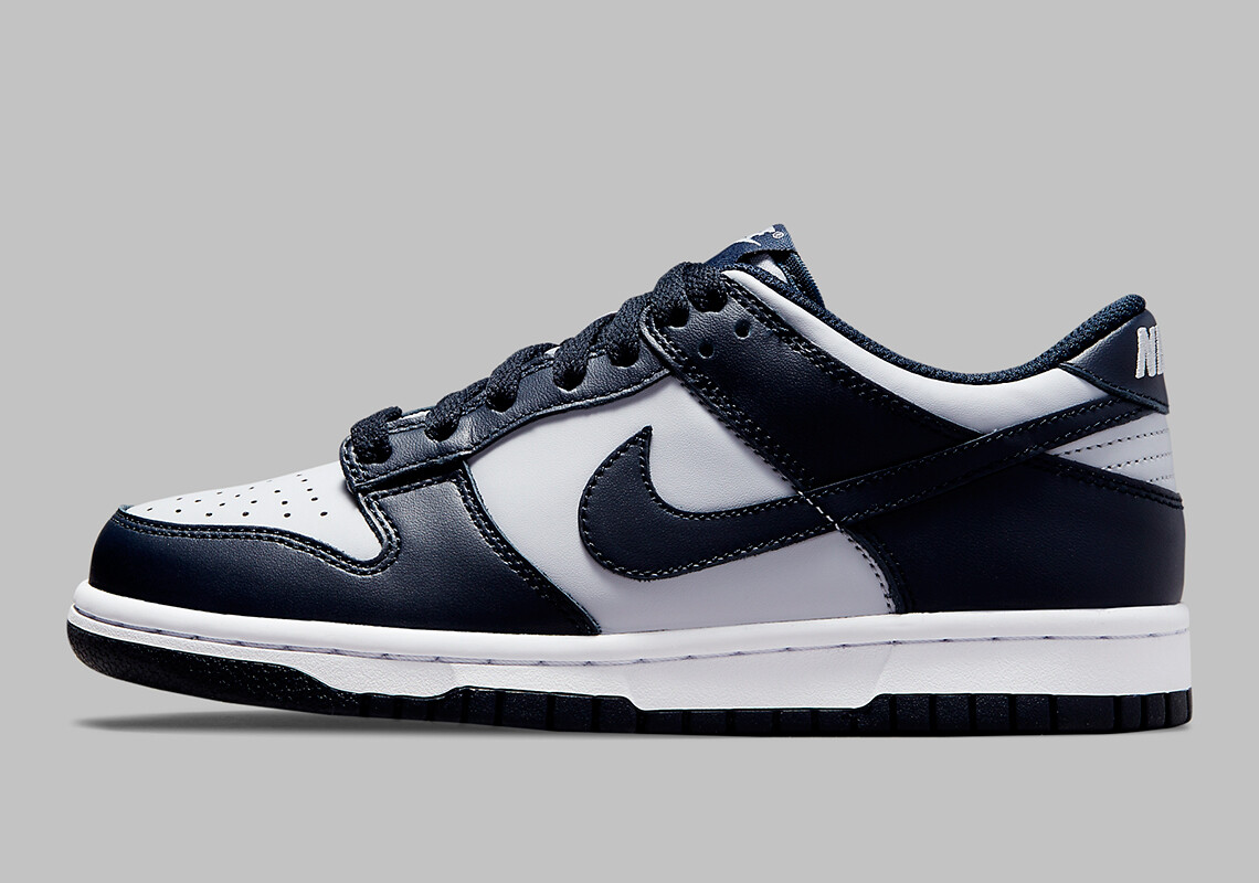Nike Dunk Low GS Georgetown Wolf Grey Obsidian Blue CW1590-004 sz 4Y = 5,5 женские