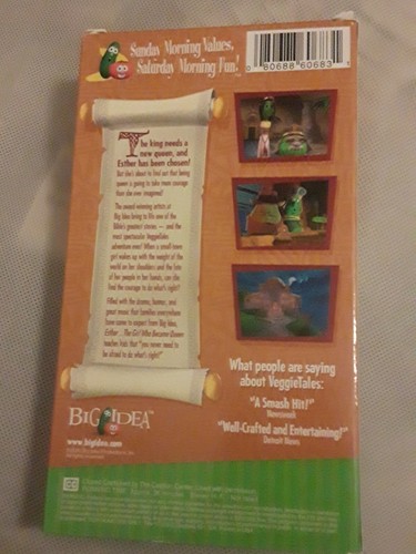 Esther VeggieTales VHS Childrens Christian Lessons Courage - Picture 2 of 3