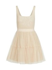 Alice + Olivia Women's Chara Tiered Tulle Minidress Size 6