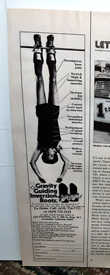 1982 Gravity Guiding Inversion Boots Original Print Ad Vintage 70s