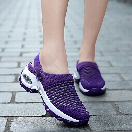 Scarpe da passeggio donna Mules sneakers slip on donna rete traspiranti zoccoli estivi - Foto 24 di 60