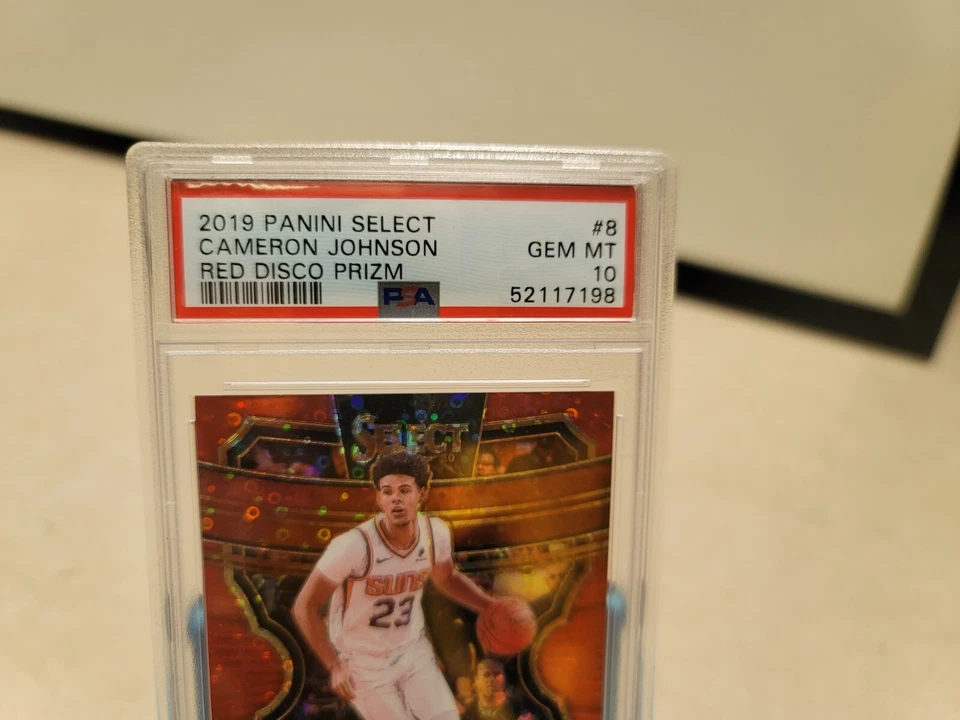 2019-20 Select CAMERON JOHNSON #8 Gem Mint PSA 10 Rookie RC Red Disco Prizm /49 - Image 2 of 4