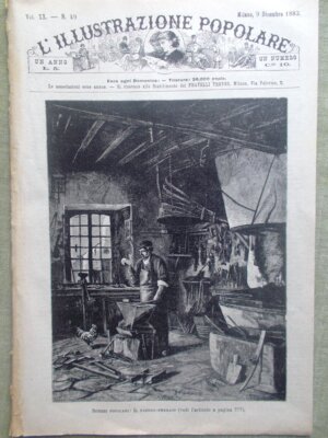 L'illustrazione Popolare 9 Decembre 1883 Sant'Ambrogio Gessner Telefono Milano