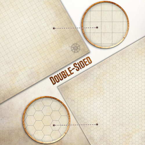 Dungeons & Dragons Game Map Starter Kit 23” X 27" Double Sided Terrain Grid - 第 5/12 張圖片