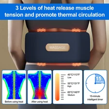 Cordless Massage Belt Electric Heated with Back Support Waist Vibration Massager